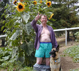 Honest, Sparky, this will help scare away the crows!